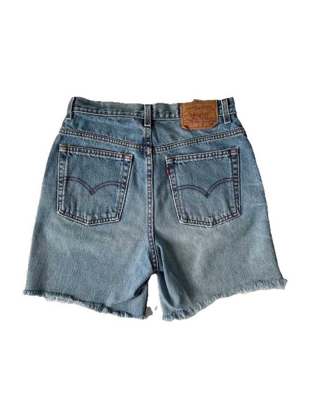 Vintage 90s Levis 512 Light Wash High Waist Denim Cutoff Shorts Raw Hem S M 29 W